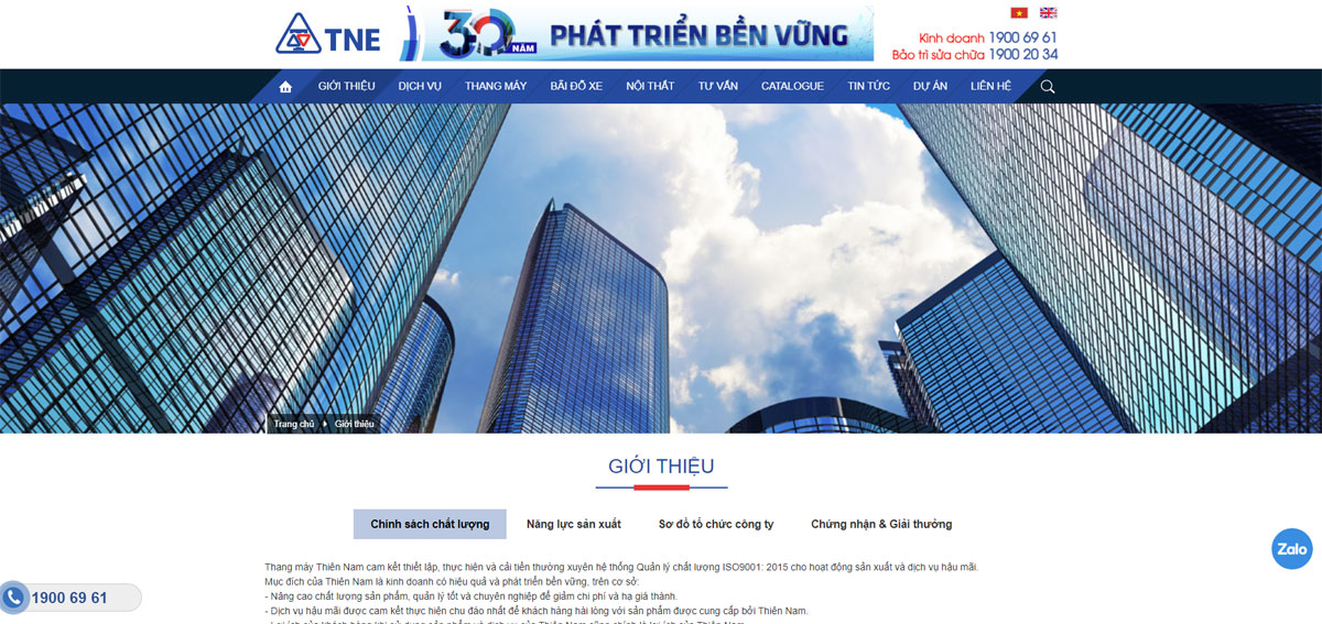 website thang máy chuyên nghiệp