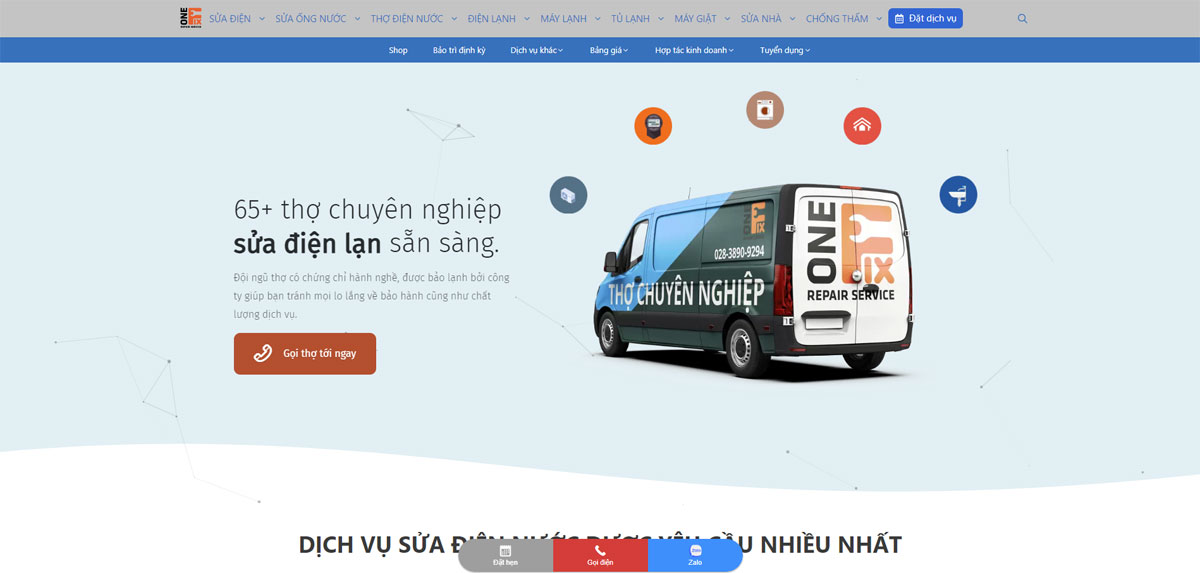Website sửa chữa điện nước