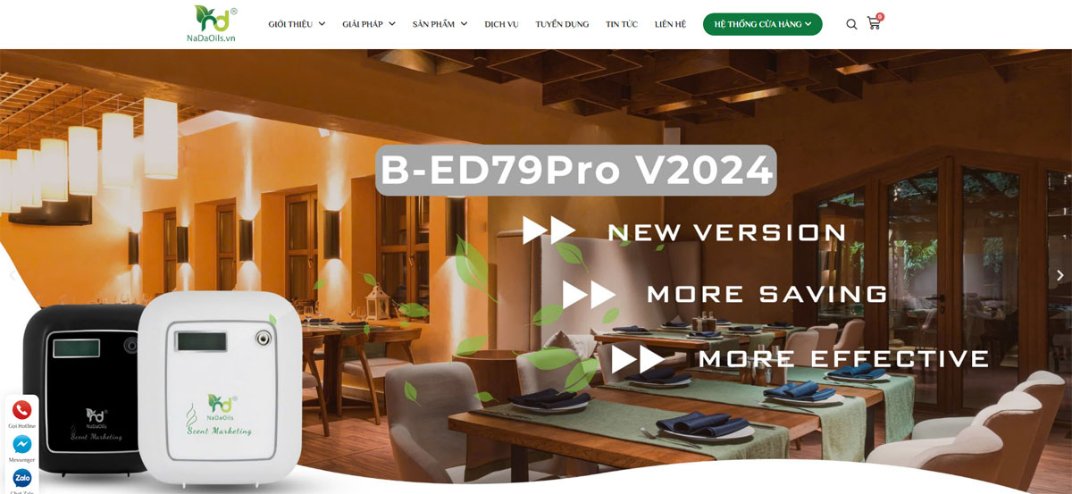 Web bán tinh dầu thiên nhiên