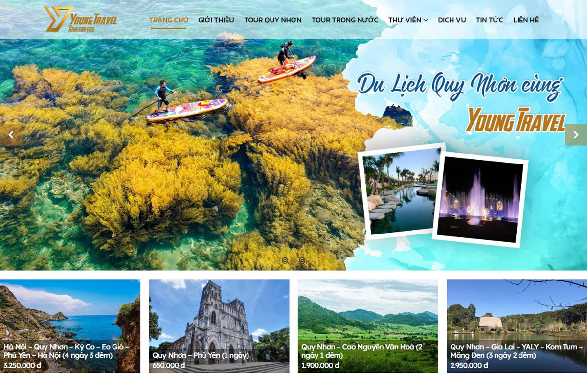 Mẫu website du lịch đẹp