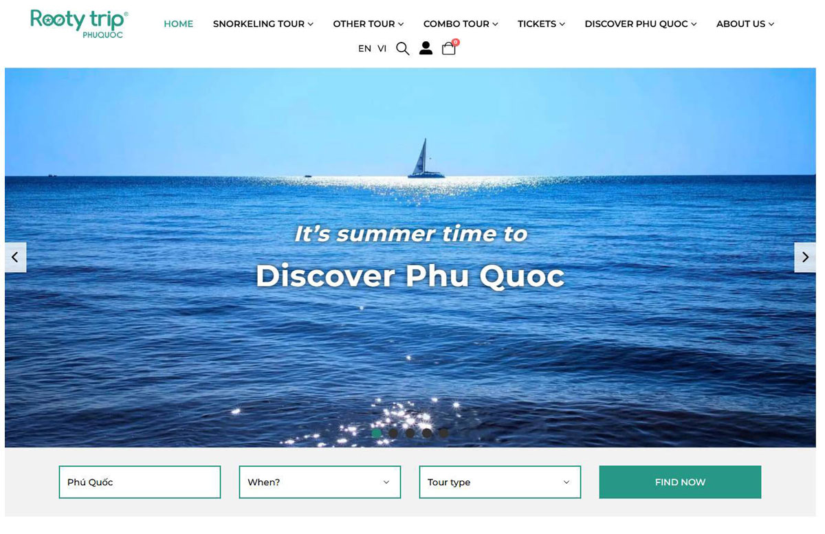 Mẫu web du lịch