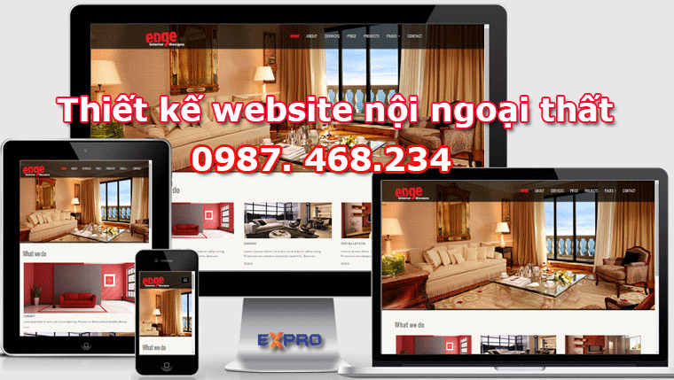 Thiết kế web nội thất, ngoại thất đẹp chuẩn SEO dễ lên top Google