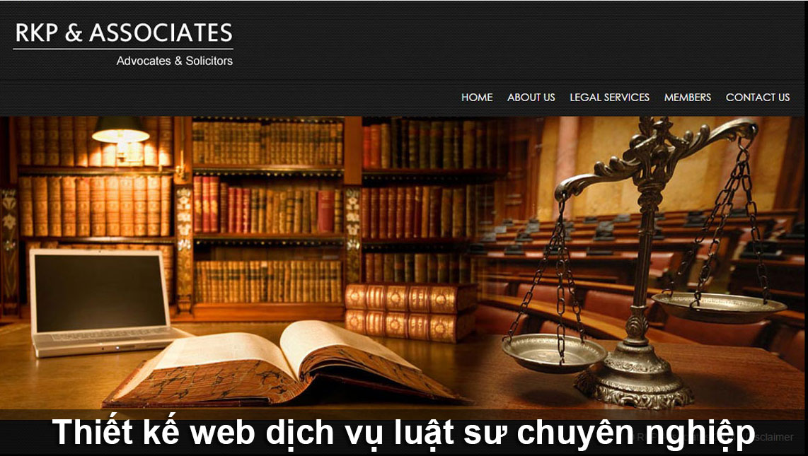 Thiết kế web dịch vụ luật sư chuyên nghiệp